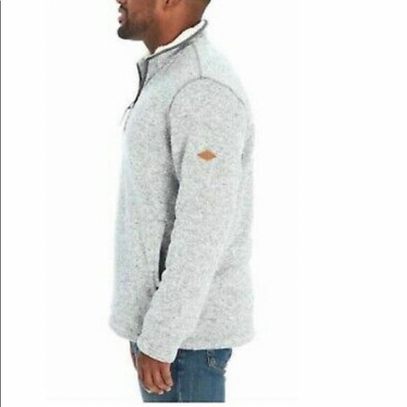 Orvis Men's Fleece Sherpa Lined Quarter Zip Pullover Sweater - Picture 2 of 10